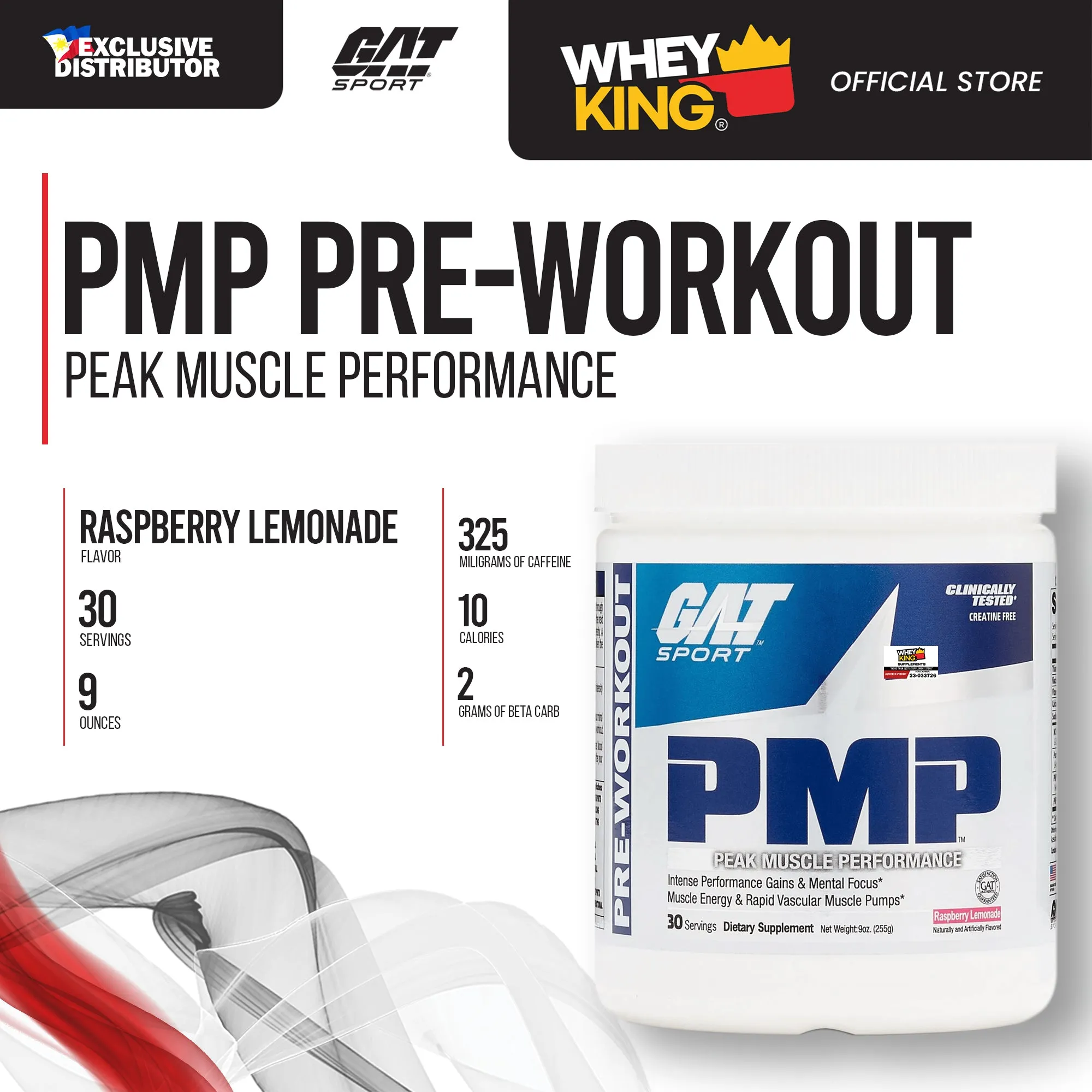 GAT Sport PMP Pre-Workout ( STIM-FREE)