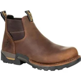 Georgia Boot Eagle One Men's Waterproof Chelsea Work Boots Gb00315 In Brown