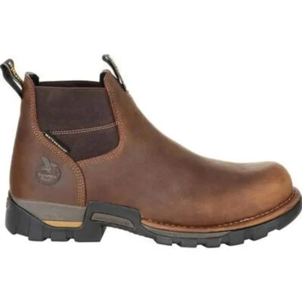 Georgia Boot Eagle One Men's Waterproof Chelsea Work Boots Gb00315 In Brown