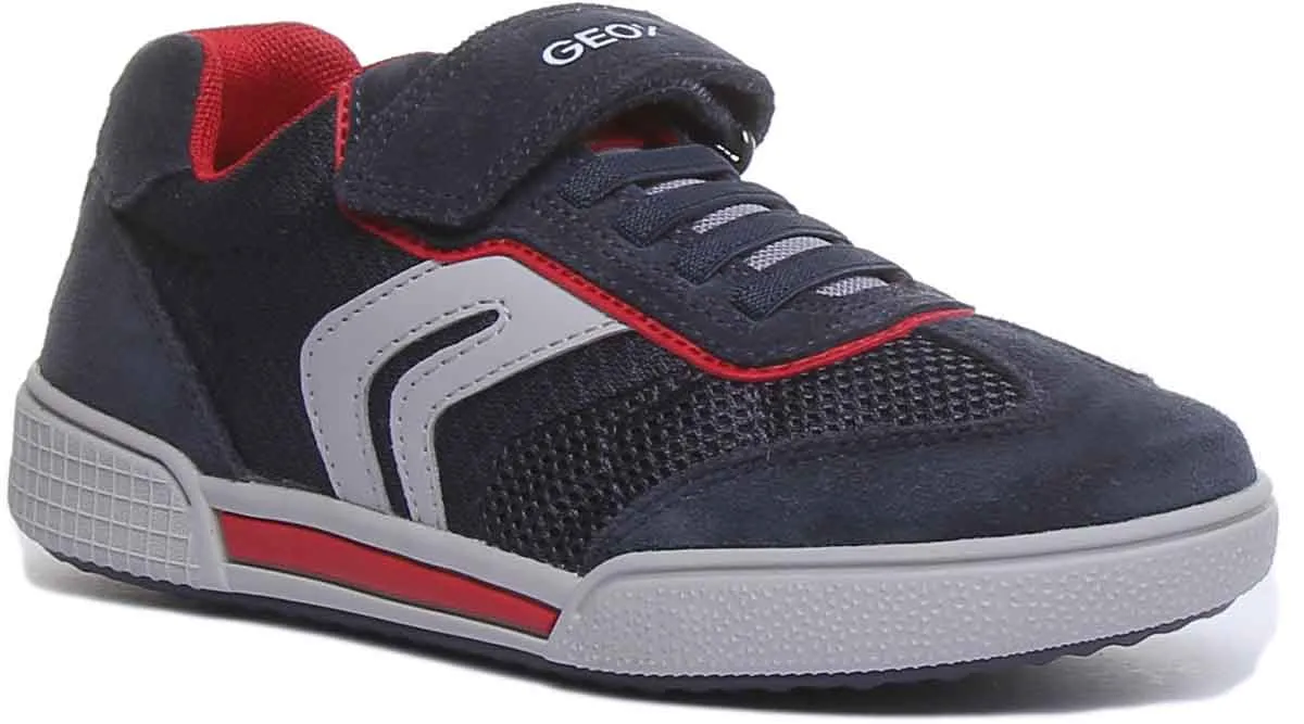 Geox J Poseido In Navy Red