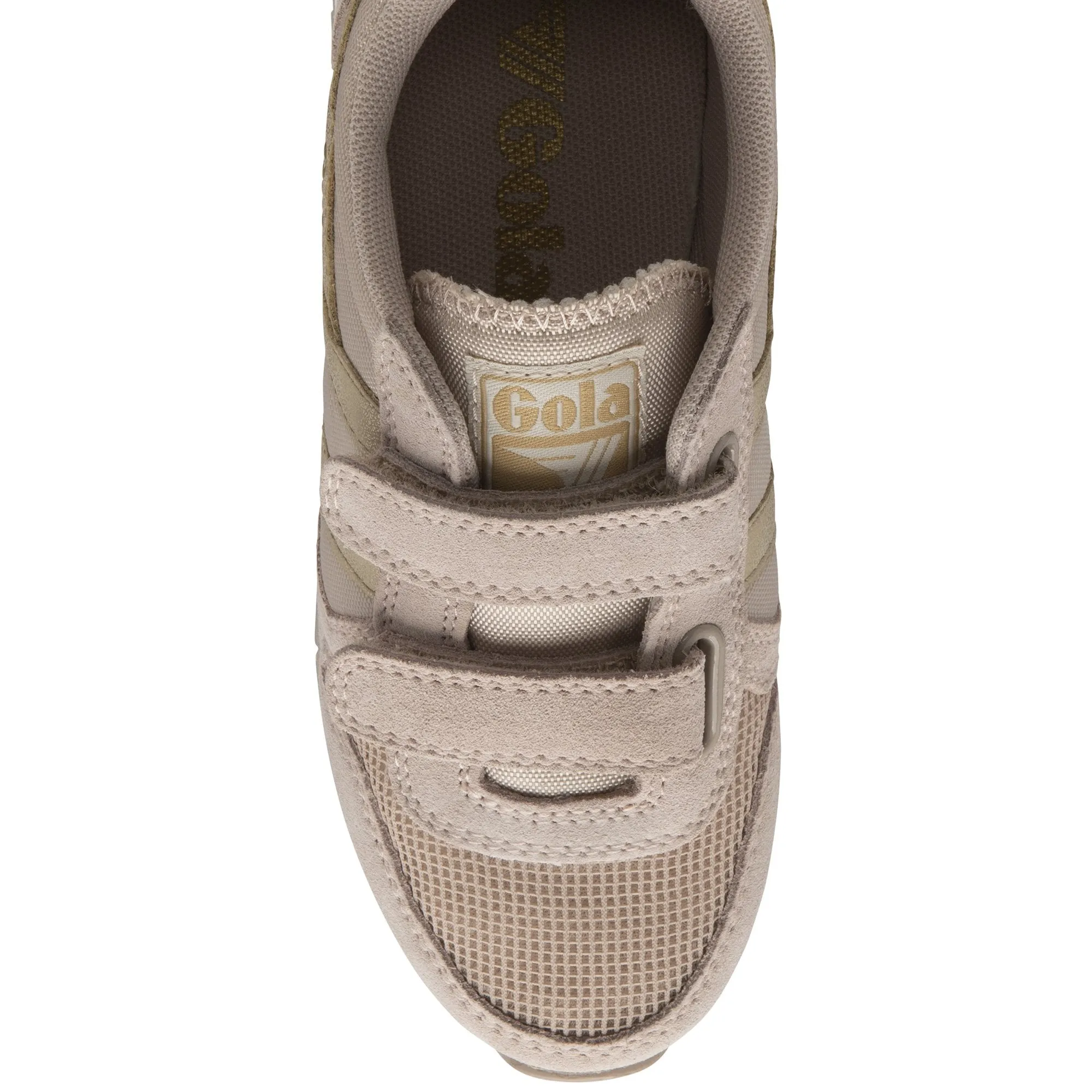 Gola Daytona Mirror Strap Kids Blossom and Gold Leather & Textile Touch Fastening Trainers