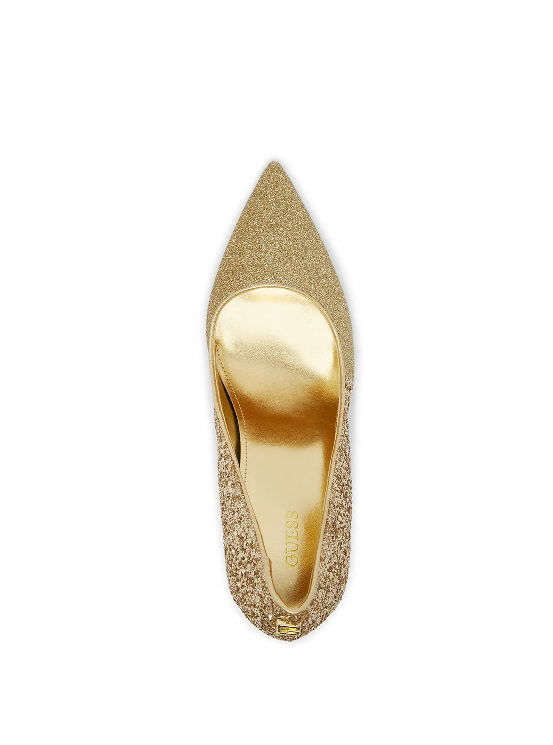 Gold Abagaily Embellished Pumps