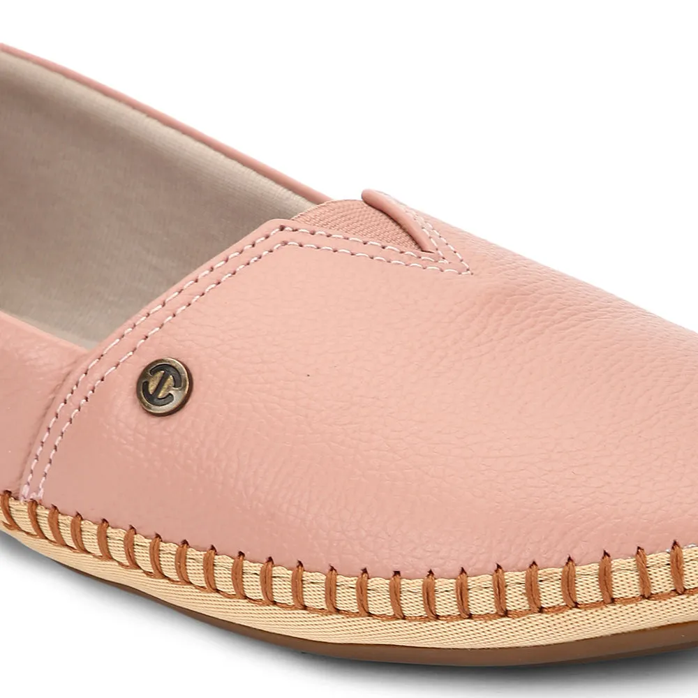 Healers Casual (Peach) Ballerina Shoes For Ladies LARRY-02 By Liberty