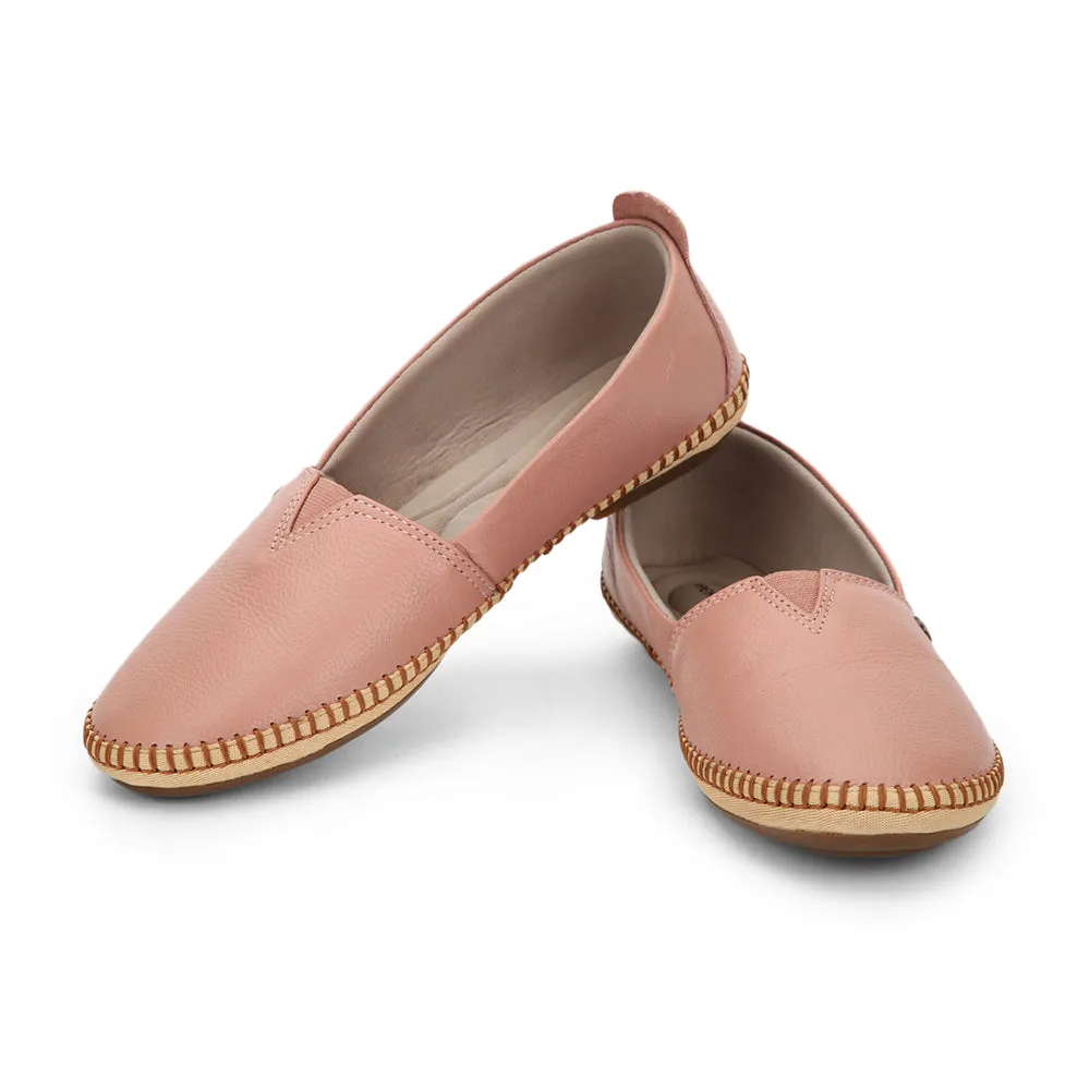 Healers Casual (Peach) Ballerina Shoes For Ladies LARRY-02 By Liberty