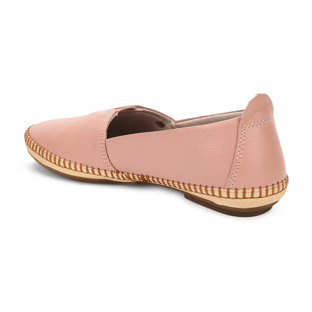 Healers Casual (Peach) Ballerina Shoes For Ladies LARRY-02 By Liberty