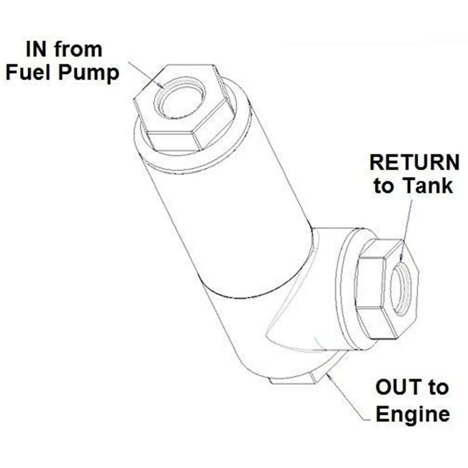 Holley EFI Filter Regulator -8AN - Black