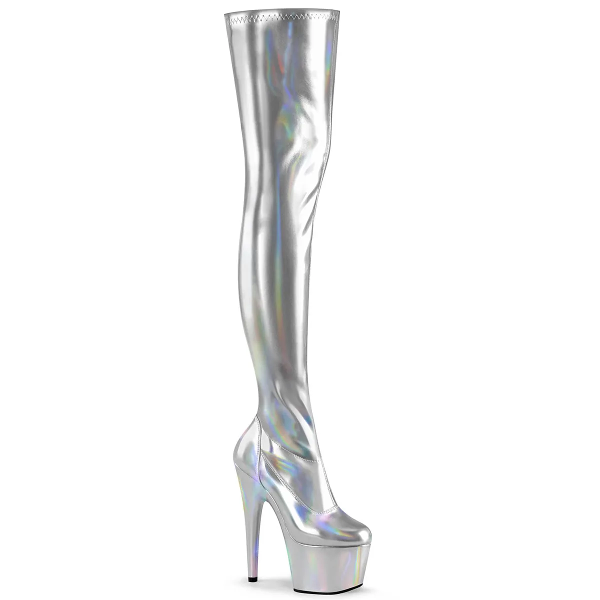 Hologram 7" Platform Thigh Boots