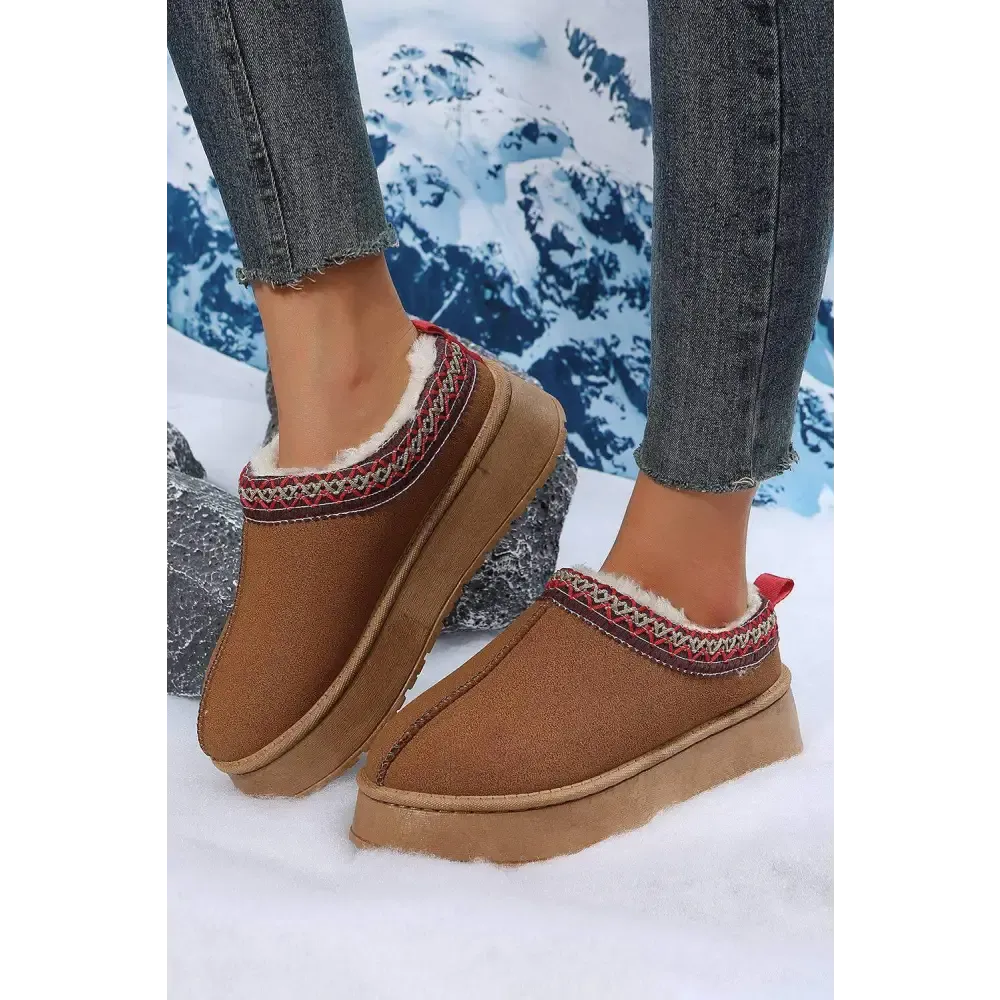 Indulge in Luxury Fashion for Women with Cozy Chestnut Suede Flats