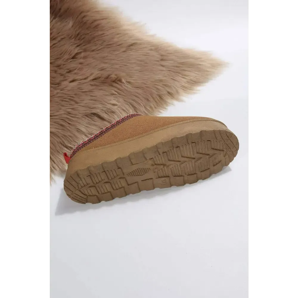 Indulge in Luxury Fashion for Women with Cozy Chestnut Suede Flats