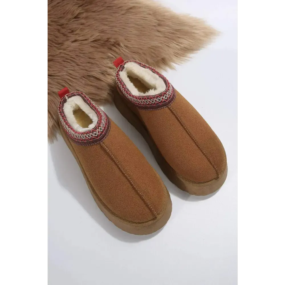 Indulge in Luxury Fashion for Women with Cozy Chestnut Suede Flats