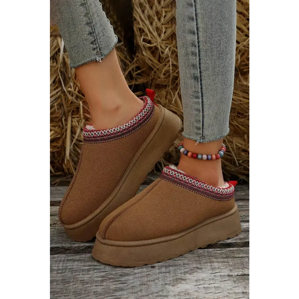 Indulge in Luxury Fashion for Women with Cozy Chestnut Suede Flats