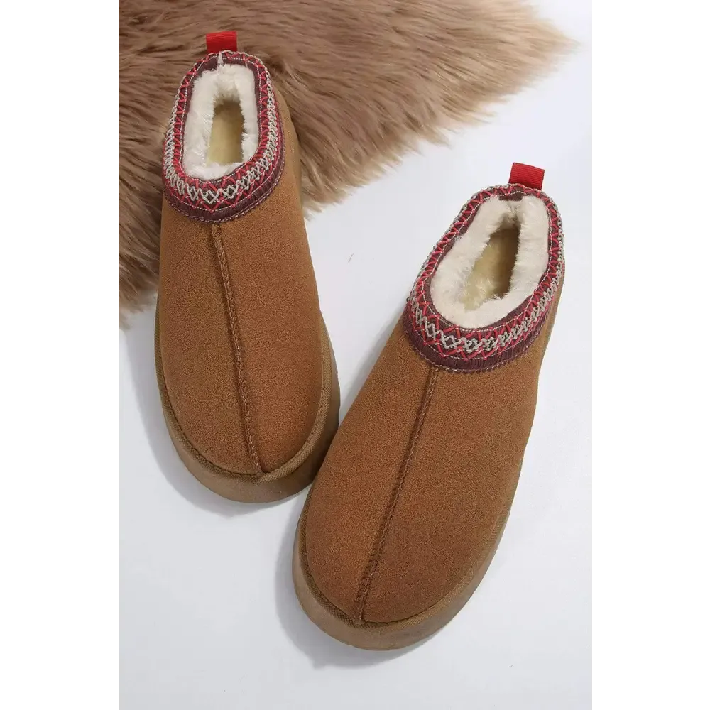 Indulge in Luxury Fashion for Women with Cozy Chestnut Suede Flats