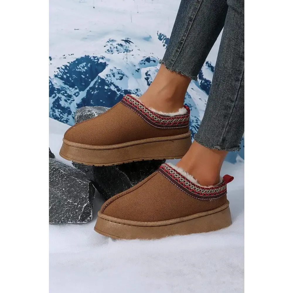 Indulge in Luxury Fashion for Women with Cozy Chestnut Suede Flats