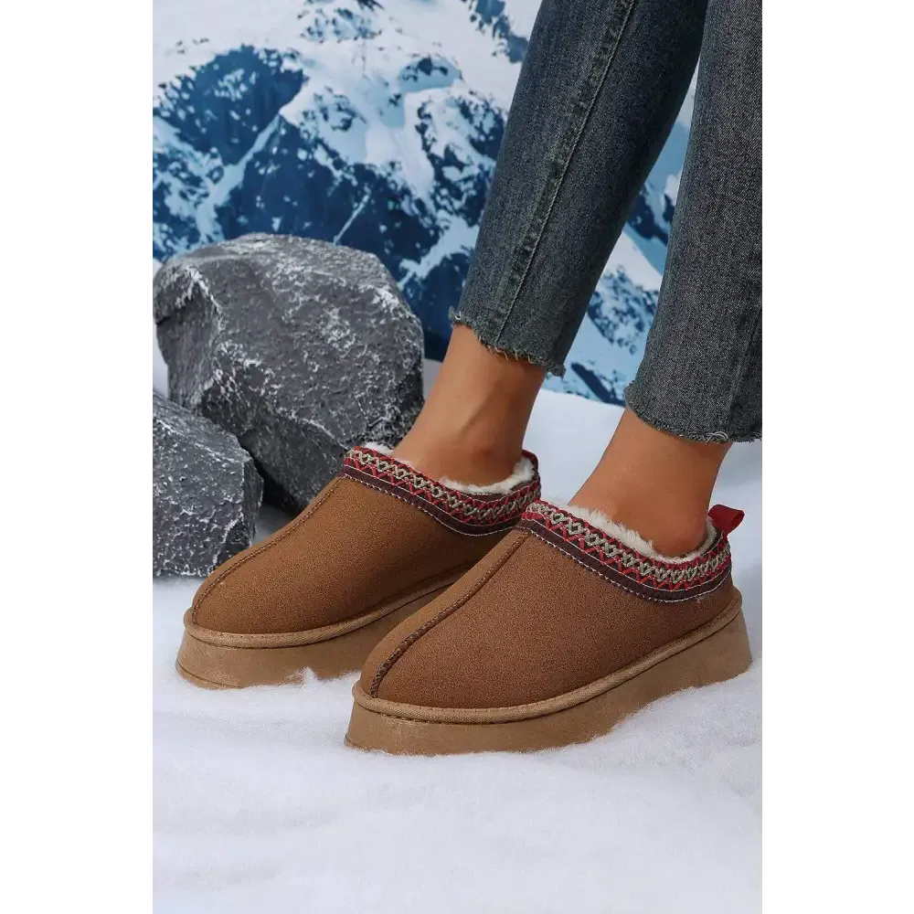 Indulge in Luxury Fashion for Women with Cozy Chestnut Suede Flats