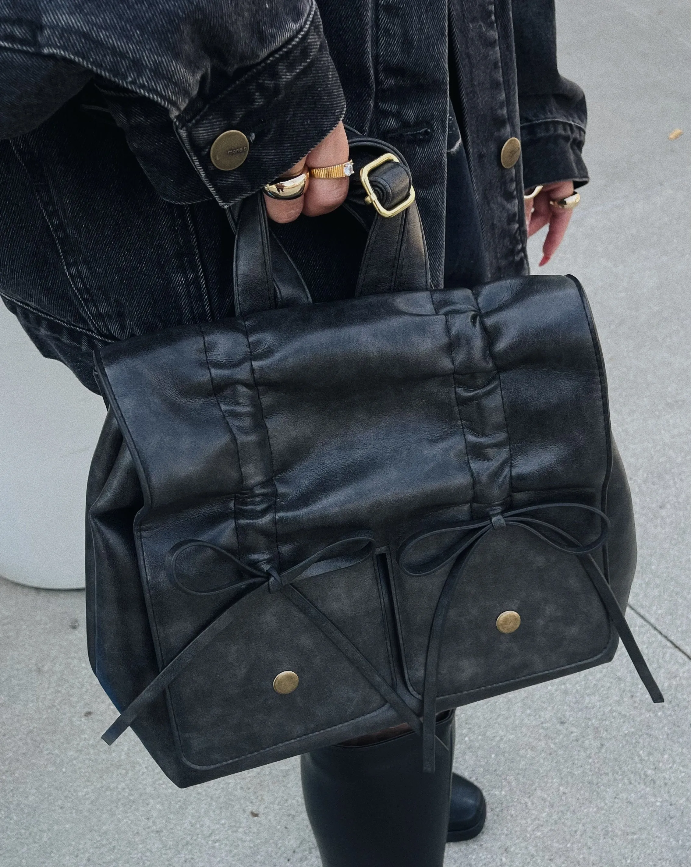 Ingrid Bow Backpack - Black