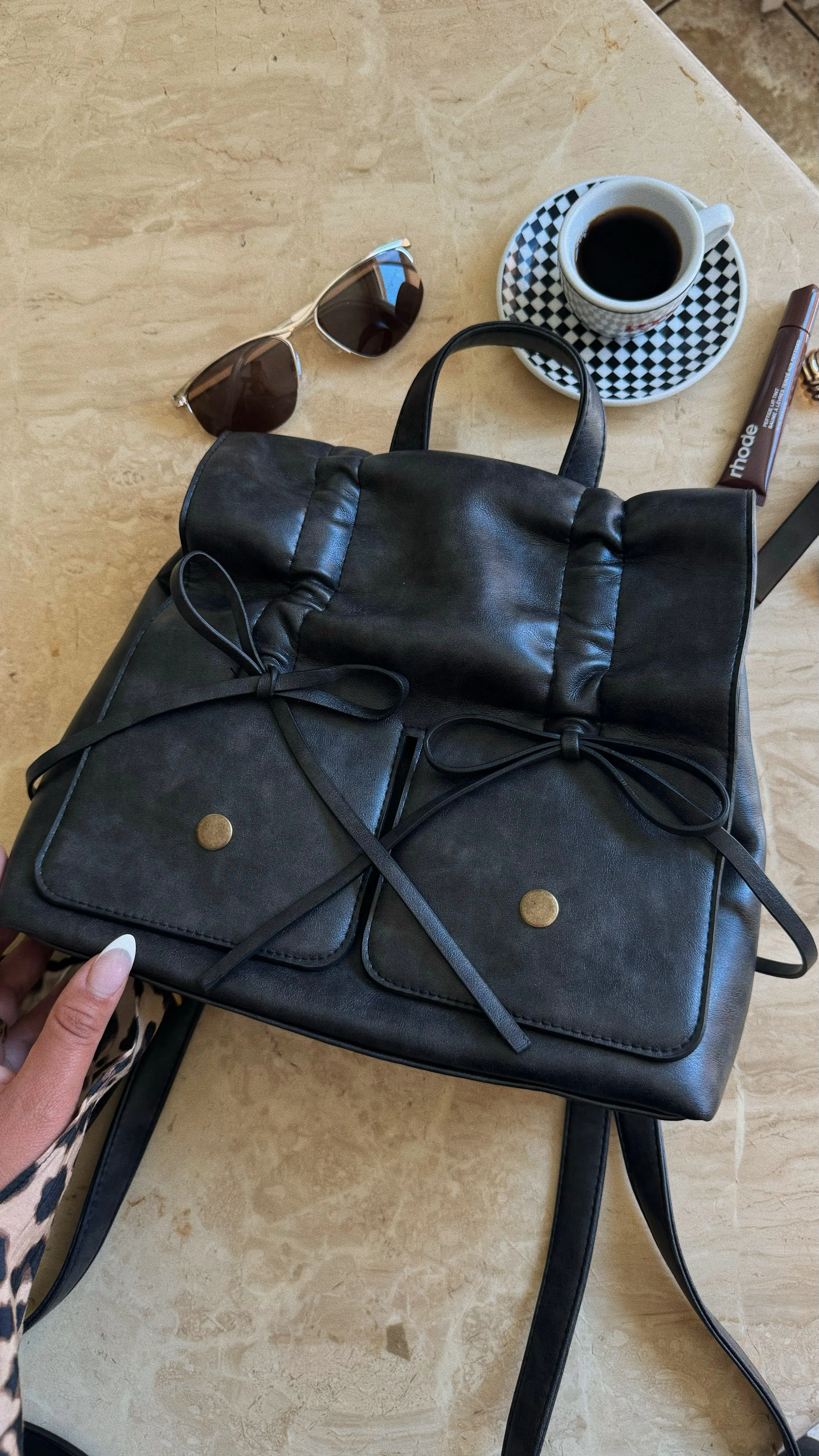 Ingrid Bow Backpack - Black