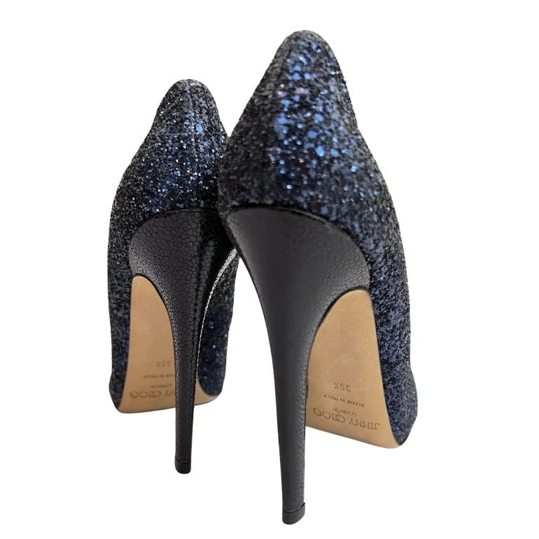 Jimmy Choo Romy 85 Glitter Pumps