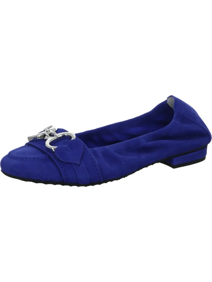 Kennel & Schmenger Flat Electric Blue Suede Malu Shoes 91-10040-511