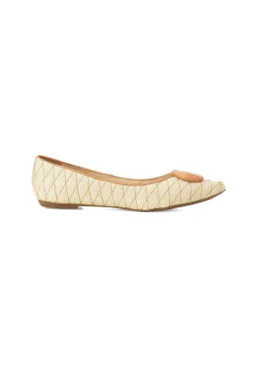 Ladies Flat Light Weight Raffia Ballerina Pumps