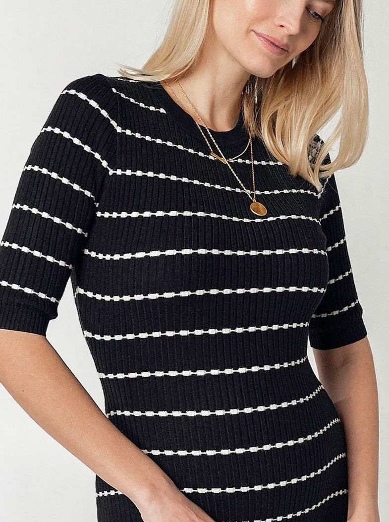 Louie Striped Knit Maternity & Mama Dress