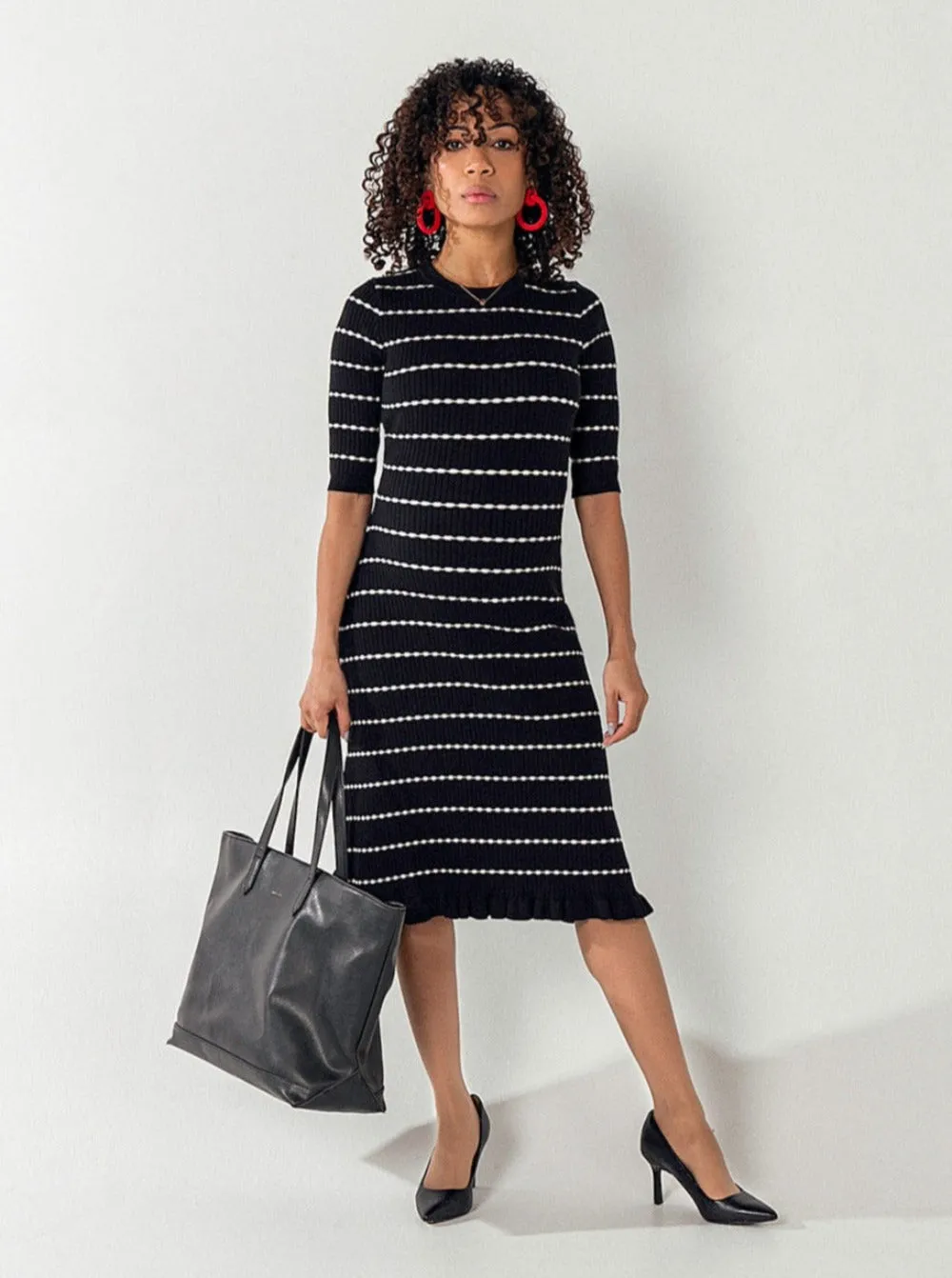 Louie Striped Knit Maternity & Mama Dress