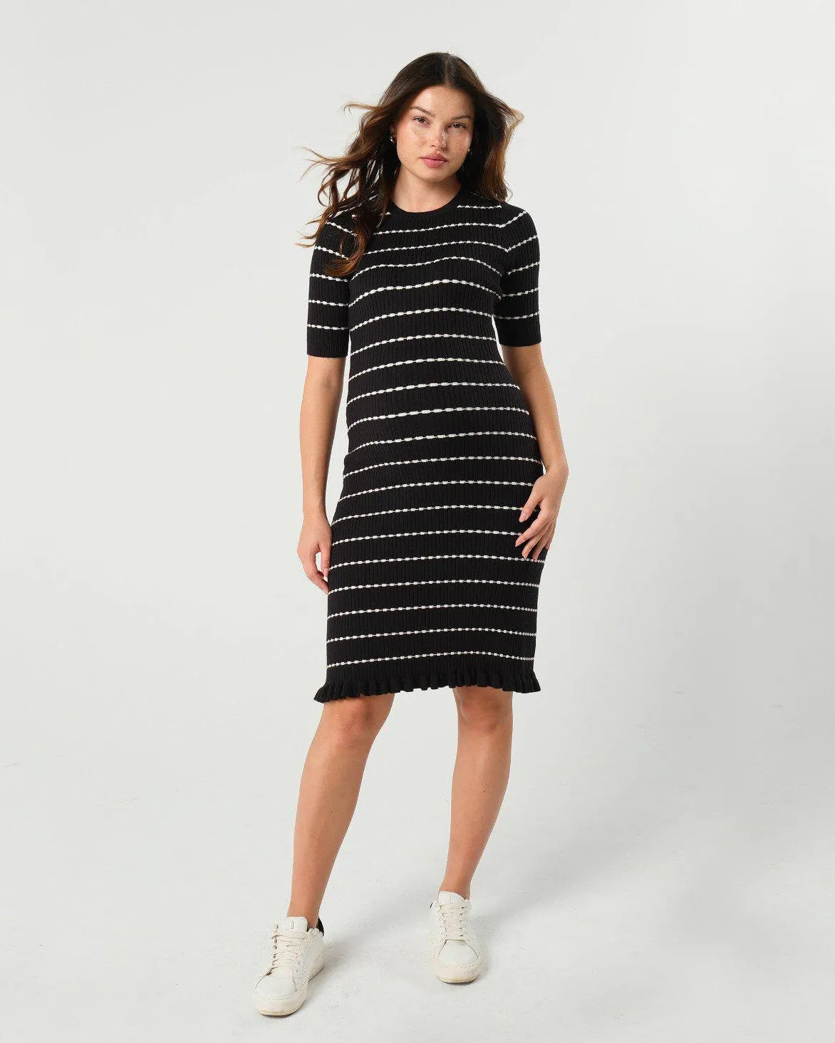 Louie Striped Knit Maternity & Nursing Dress