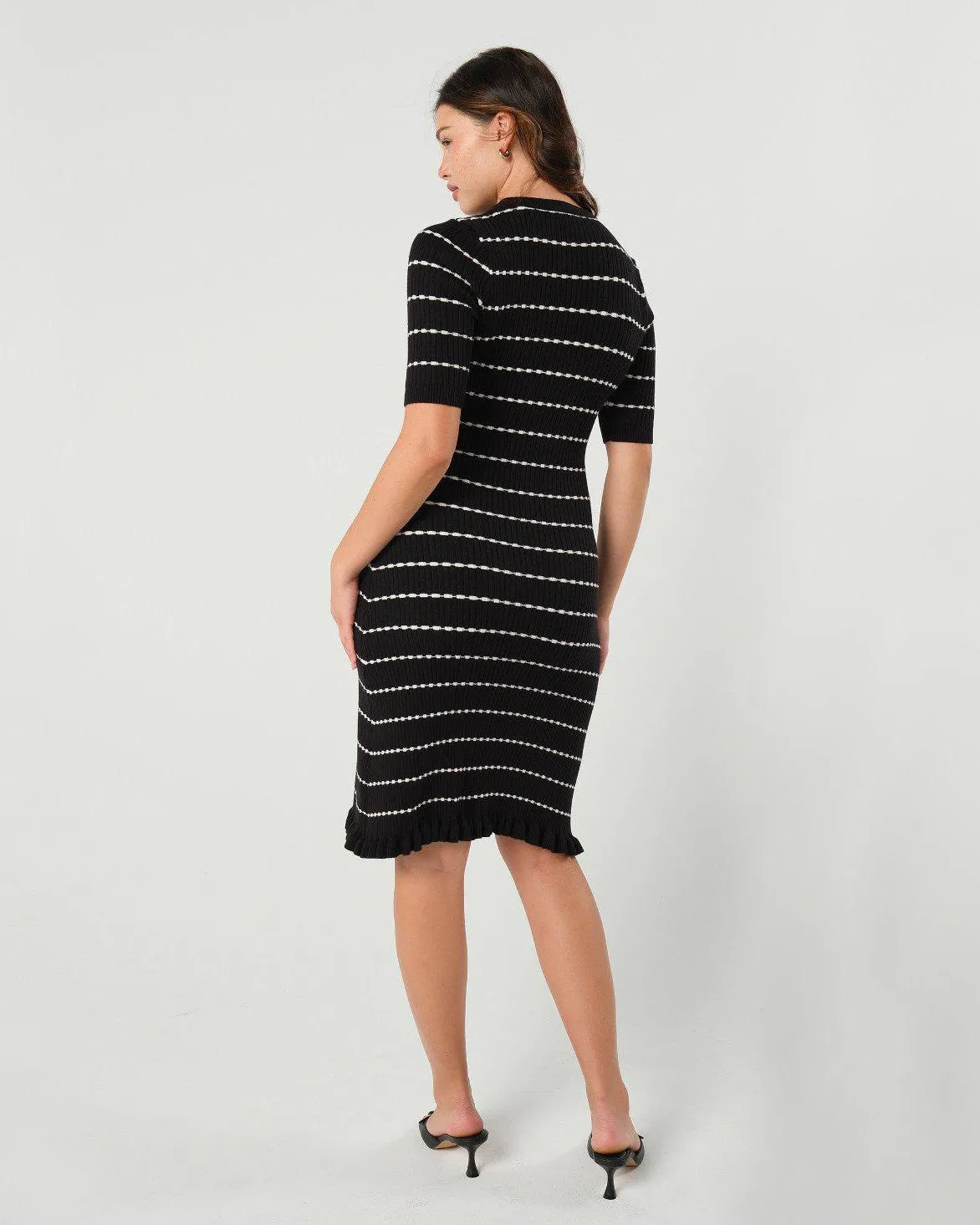 Louie Striped Knit Maternity & Nursing Dress