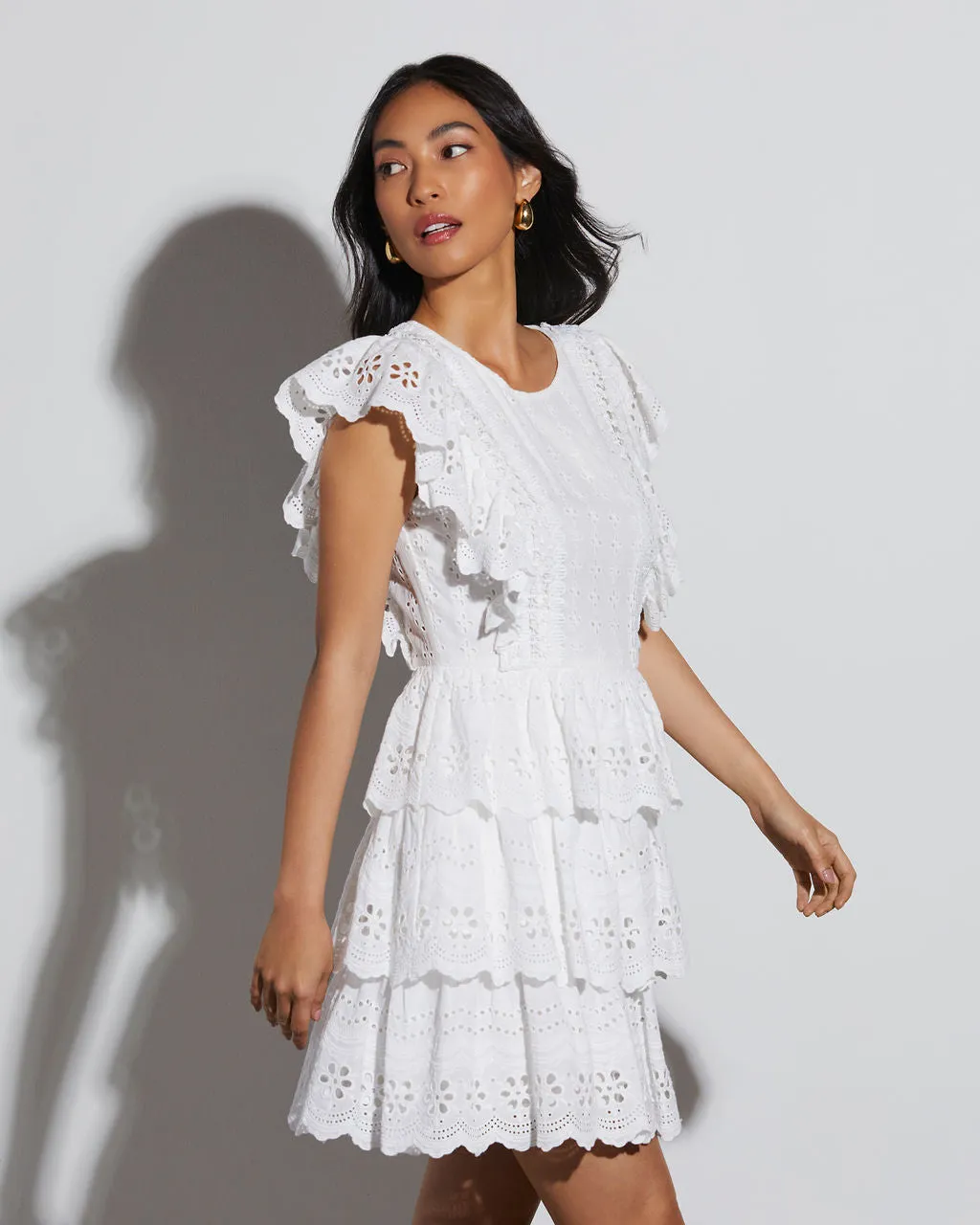 Lumina Eyelet Embroidered Mini Dress