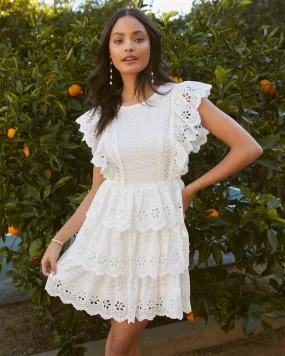 Lumina Eyelet Embroidered Mini Dress