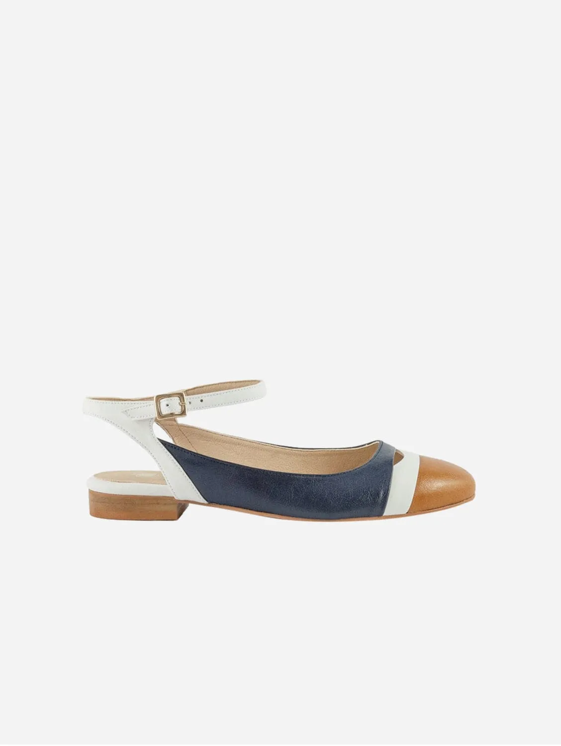 Mariola Vegan Corn Leather Slingback Pumps | Navy