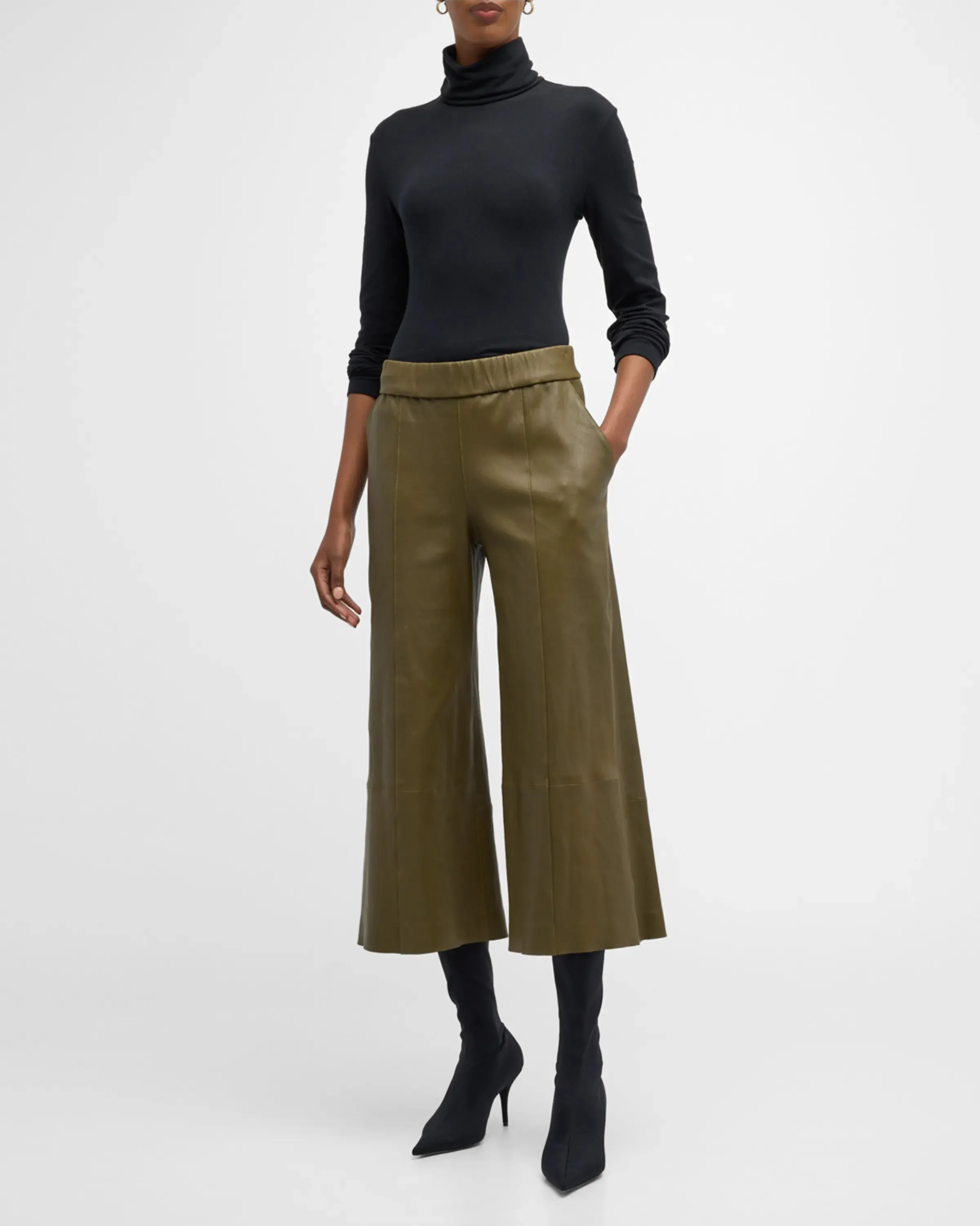 Moss Leather Culotte