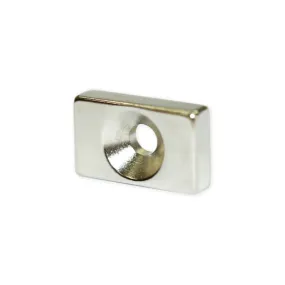 Neodymium Block Magnet - 20mm x 12mm x 5mm | Countersunk 5mm-10mm hole