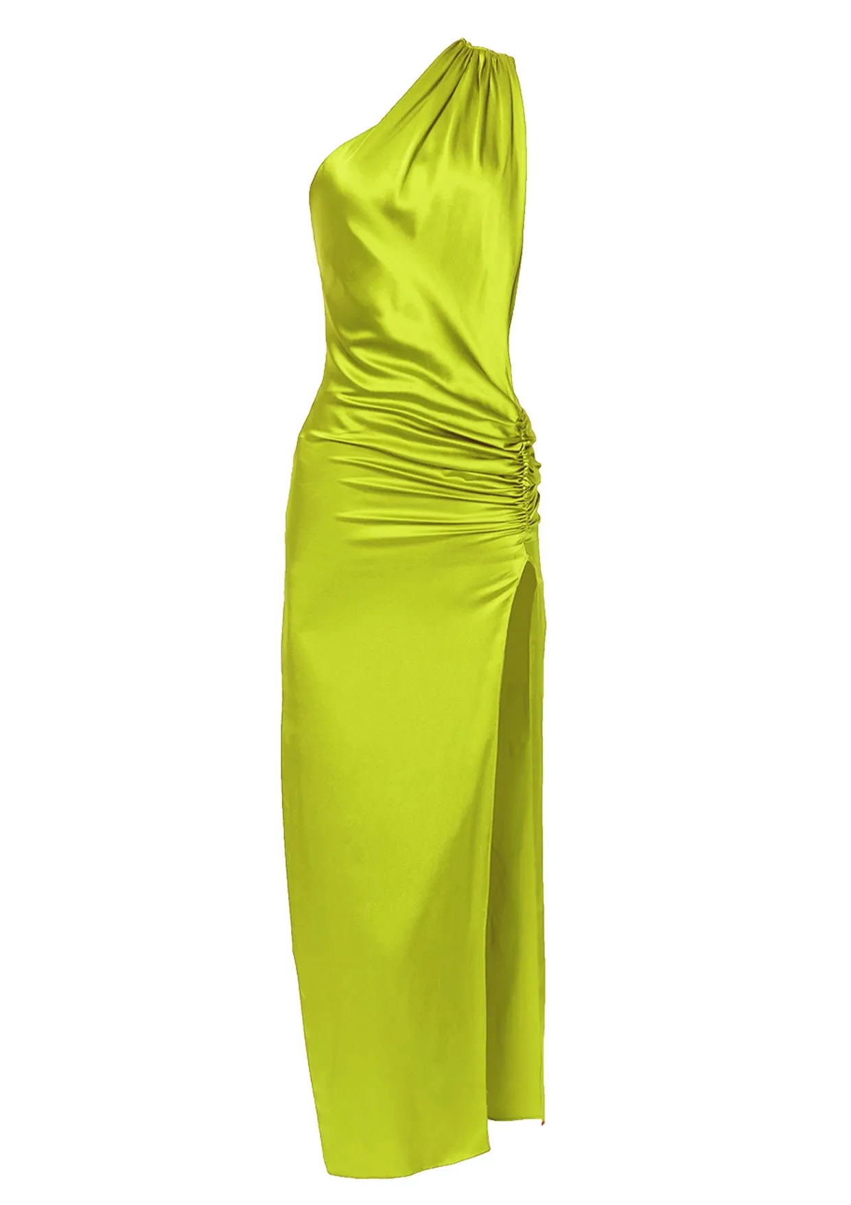 Nereides Asymmetric Backless Silk Maxi Dress