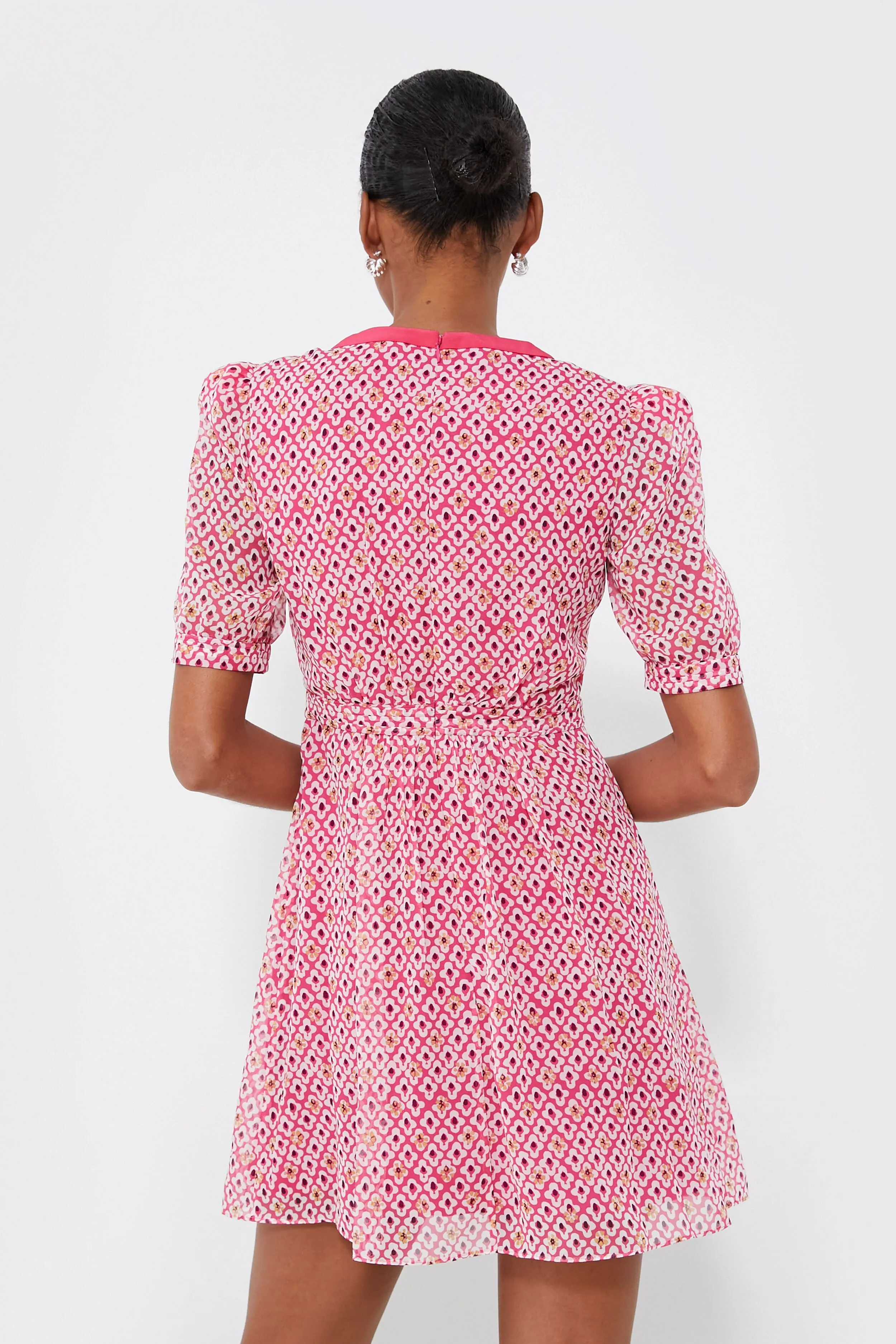 Pink Indian Block Jamie Short Dress