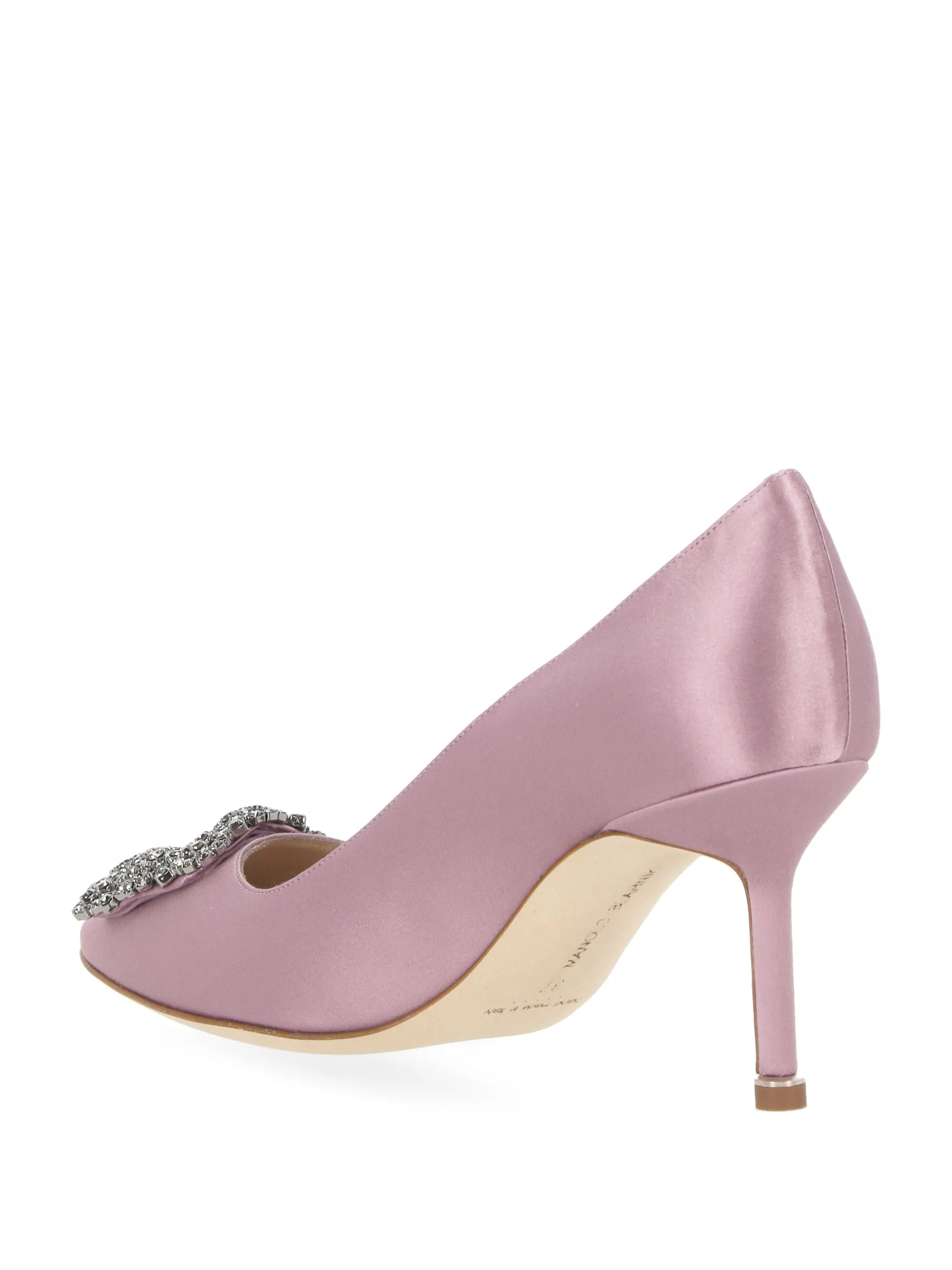 Pink Satin High Heel Pumps