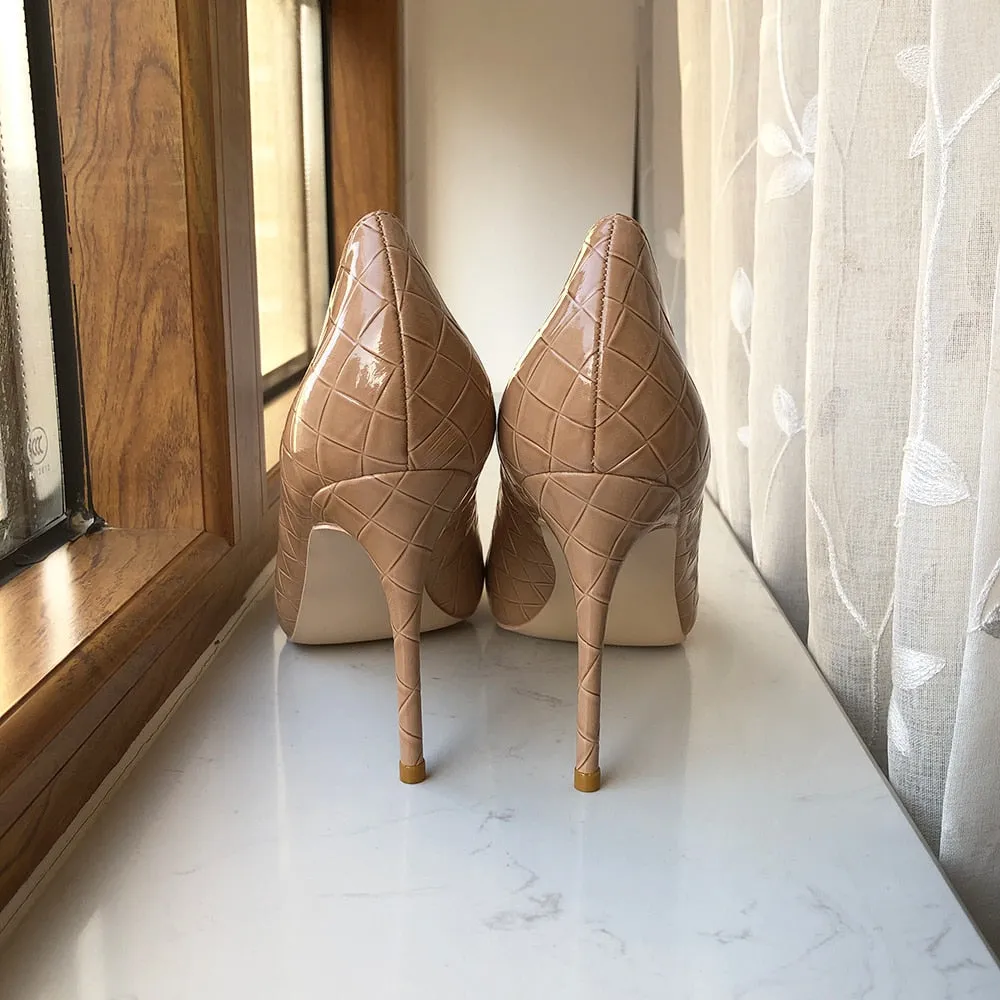 Plaided Elegance Point Toe Stiletto Pumps