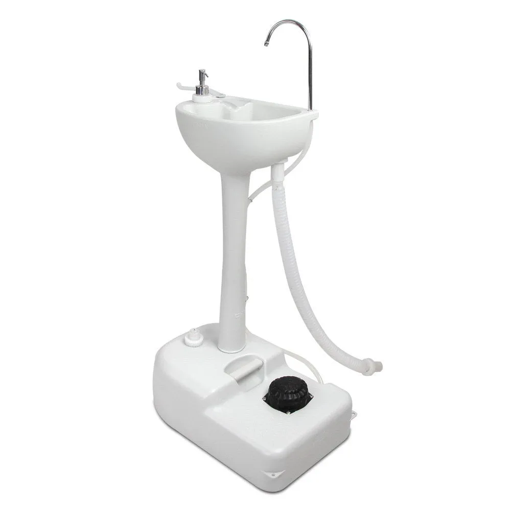 Portable Hand Wash Sink with Foot Pump, 19L Tank - Weisshorn