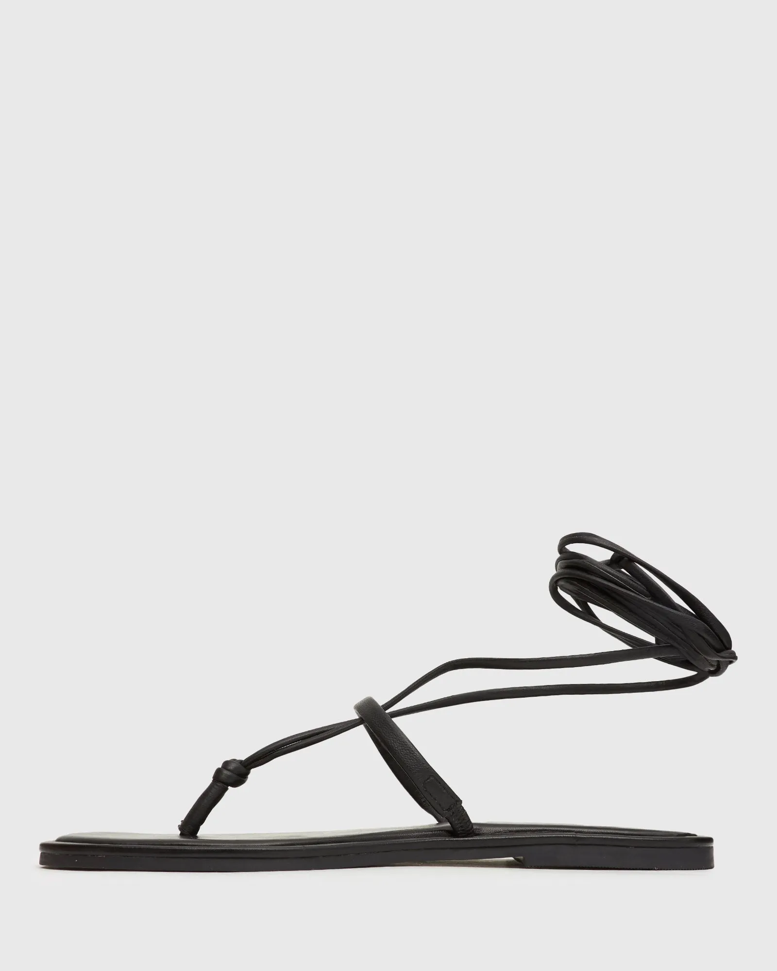 PRE-ORDER COVE Leather Strappy Flat Sandals