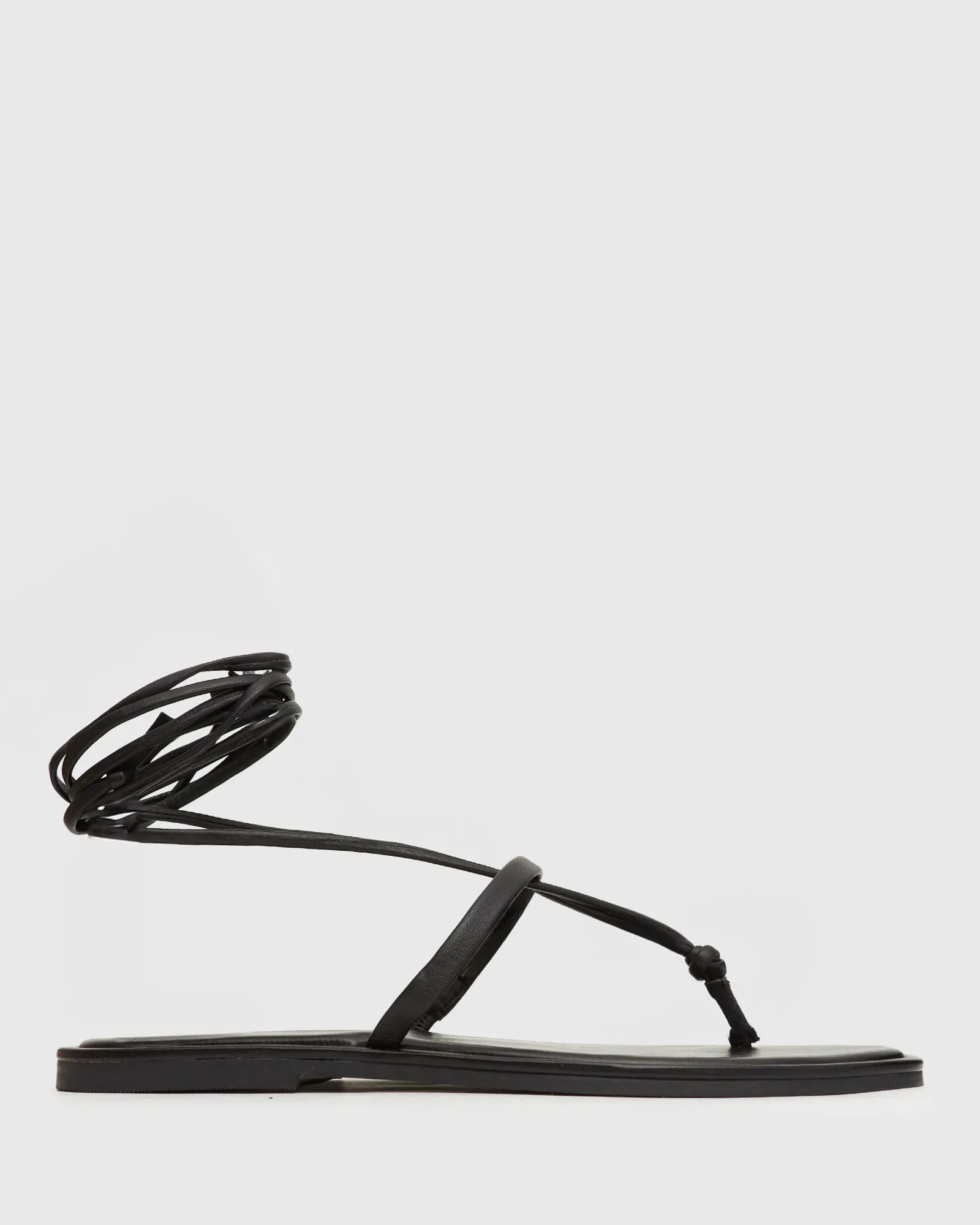 PRE-ORDER COVE Leather Strappy Flat Sandals