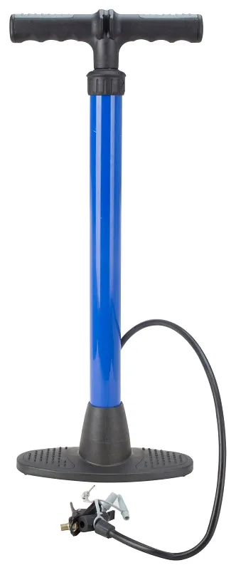 ProSource JL-HP013L Bicycle Hand Air Pump, 8-7/8 W x 21-1/2 H in, 120 psi Max Pressure, A18 Valve Valve, Blue :EA: QUANTITY: 1