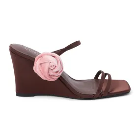 Rosa Floral Strappy Wedge Sandals