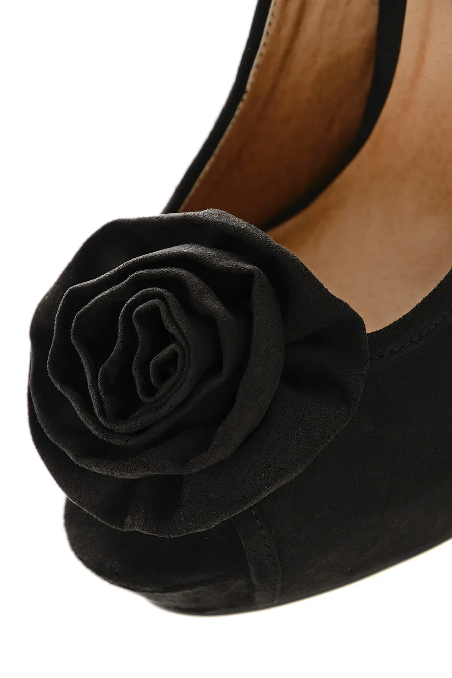 ROSEBUD Black Platform Peep Toe