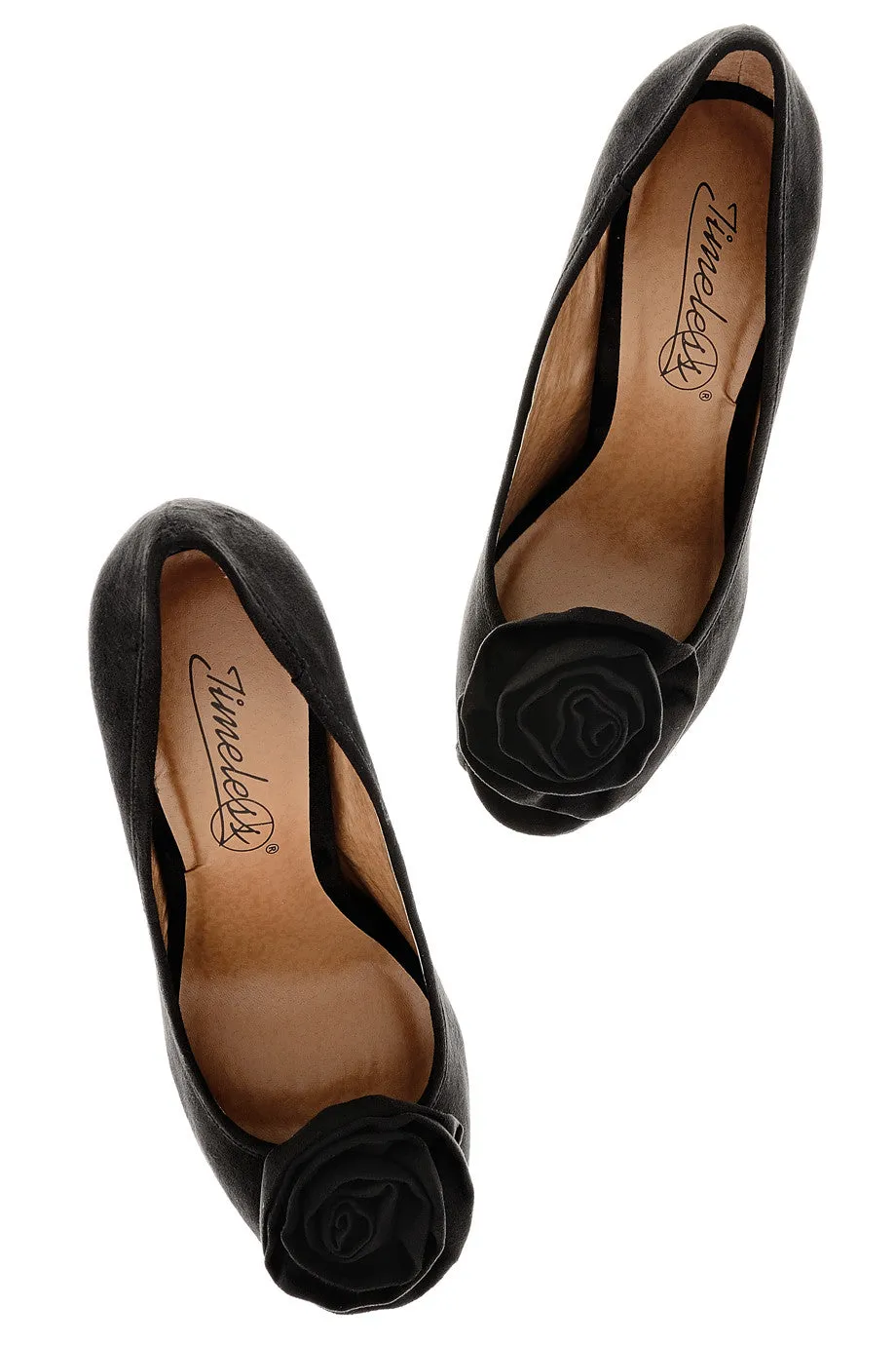 ROSEBUD Black Platform Peep Toe