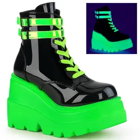 SHAKER-52 Black Patent -UV Neon Green