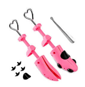 Shoe Stretcher Women, Adjustable Pair of 4-way Shoes Expander Widener for Wide Feet Color pink