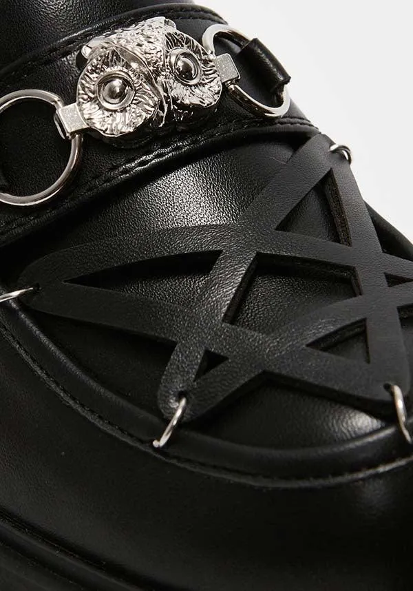 Silent Dusk Owl Pentagram | PLATFORMS