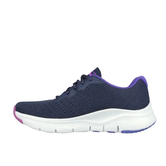 Skechers Arch Fit Lace Up Infinity Cool WIDE Navy Purple Trainer