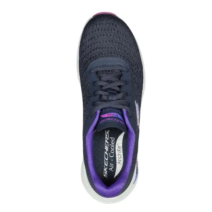 Skechers Arch Fit Lace Up Infinity Cool WIDE Navy Purple Trainer