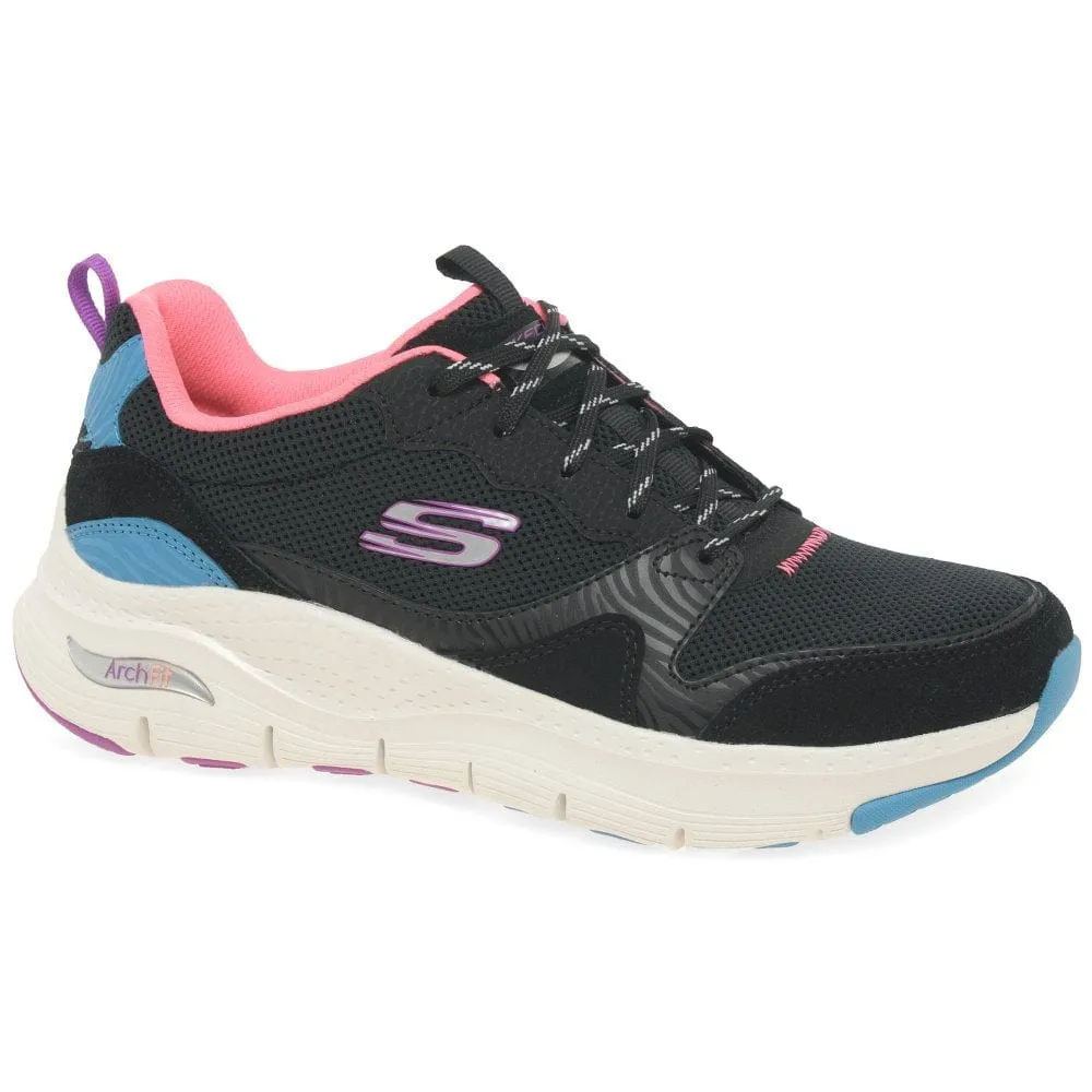 Skechers Arch Fit Trainers Black Multi