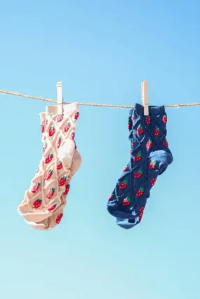 Strawberry Print Socks